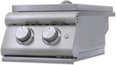 Blaze Premium LTE+ Natural Gas Stainless Steel Double Side Burner W/Lid - BLZ-SB2-LTE3-NG