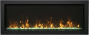 Amantii BI-40-XTRASLIM Panorama 40-Inch Extra Slim Built-in Electric Fireplace, Black Steel