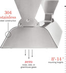 Infratech WD-Series Dual Element Stainless Steel 39" 5000 Watt Electric Outdoor Heaters - WD-5024 SS