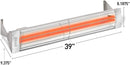Infratech WD-Series Dual Element Stainless Steel 39" 5000 Watt Electric Outdoor Heaters - WD-5024 SS
