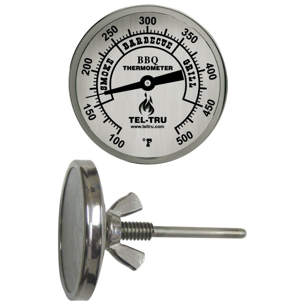 TEL-TRU BBQ Thermometer BQ300 - GLOW DIAL 4 Stem
