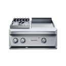 Twin Eagles 30-Inch Outdoor Gas Griddle and Two Burner Combo, TEBC30-CL