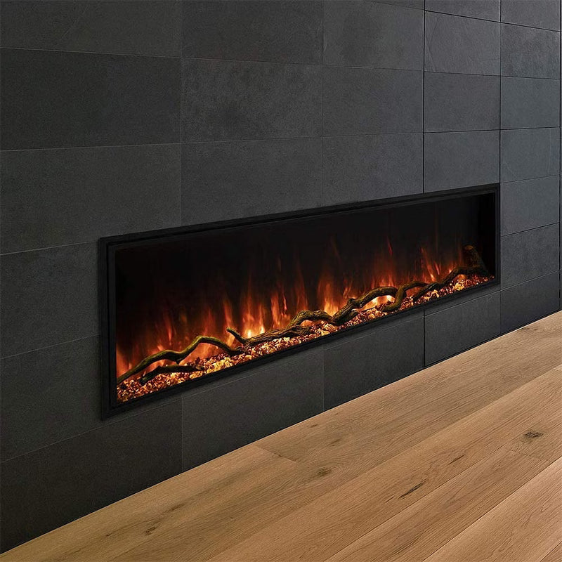 Modern Flame Landscape Series Pro Slim Built-in Electric Fireplace (LPS-6814), 68-Inch