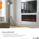 SimpliFire 55" Scion Linear Electric Fireplace - Refreshed (SF-SCN55)
