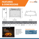 SimpliFire 36" Built-In Electric Fireplace (SF-BI36-EB)