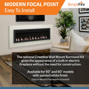 SimpliFire Allusion Slim 60" Recessed or Wall Mount Electric Fireplace (SF-ALLS60)