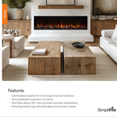 SimpliFire 50" Triton Linear Electric Fireplace (SF-TR50)