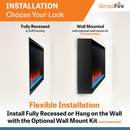 SimpliFire Allusion Platinum 72" Recessed Linear Electric Fireplace (SF-ALLP72-BK)