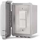 Infratech Single Duplex Stack Switch, Flush Mount Control W/Weatherproof Cover, 14-4310