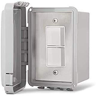 Infratech Single Duplex Stack Switch, Flush Mount Control W/Weatherproof Cover, 14-4310