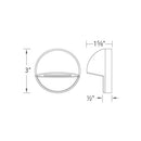 WAC Lighting LED 12V Round Deck and Patio Light, 3000K, White (3011-30WT)