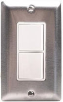 Eurofase Heating Single Duplex Switch with Stainless Steel Wall Plate & Gang Box - 20 Amp Per Pole