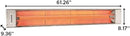 Eurofase Heating EF60240S 6000W Electric Infrared Dual Element Heater - 240V Stainless Steel