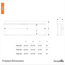 SimpliFire 50" Triton Linear Electric Fireplace (SF-TR50)