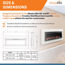 SimpliFire Allusion Slim 72" Recessed or Wall Mount Electric Fireplace (SF-ALLS72)