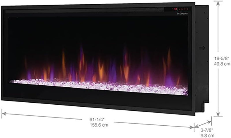 Dimplex 36 Inch Slim Built-in Linear Electric Fireplace | PLF3614-XS