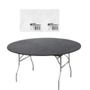 Kwik-Covers Round Plastic Table Covers Bundle of Ohm Commerce Paper Napkins - Indoor or Outdoor Fitted Round Table Covers (Table NOT Included)