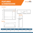 SimpliFire 32" Electric Fireplace Insert (GI-32-ZC)