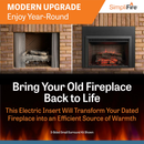 SimpliFire 32" Electric Insert with 36.5" x 27.25" Small Surround (GI-32-ZC + IS-36-GI32)