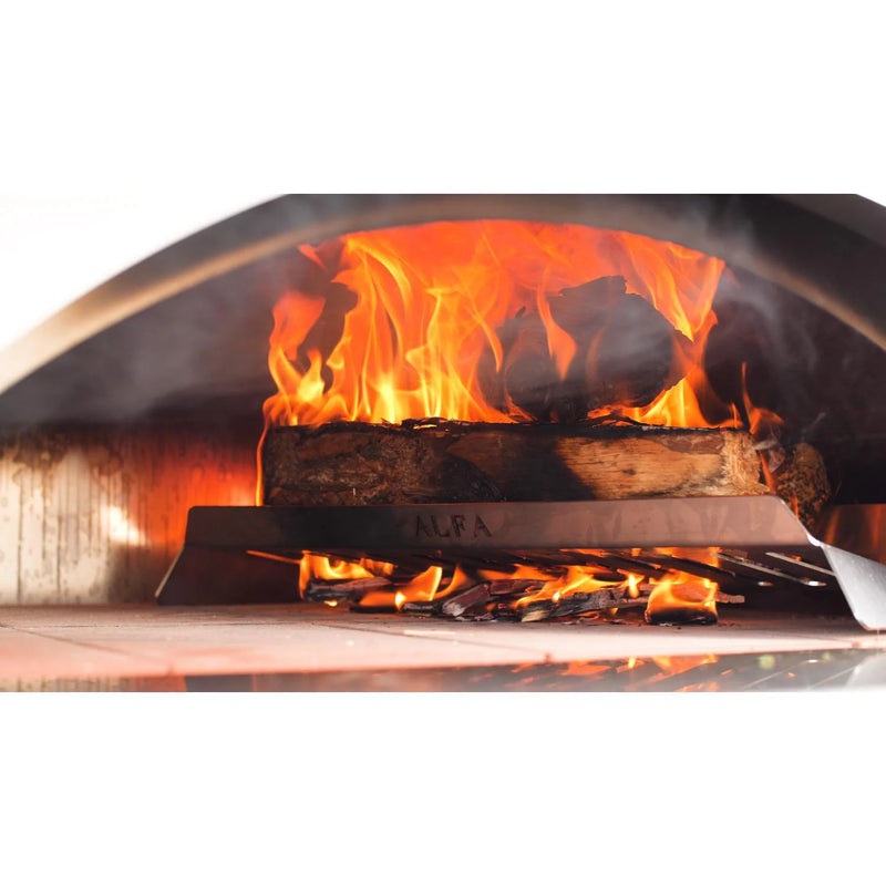 ALFA FX4PIZ-LRAM 4 Pizze 31-Inch Wood-Fired Pizza Oven on Base