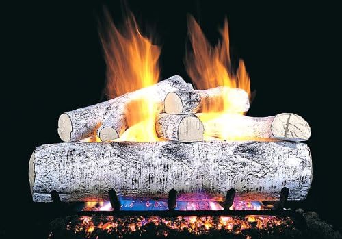 Real Fyre White Birch Vented Gas Logs (W-24), 24-Inch - Stove & Fireplace Accessories