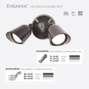 WAC Lighting Endurance Double Spot LED Outdoor Light, 30W, 3000K, Architectural Bronze (WP-LED430-30-ABZ)
