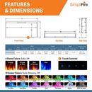 SimpliFire Allusion Platinum 50" Recessed Linear Electric Fireplace (SF-ALLP50-BK)