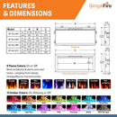 SimpliFire Allusion Slim 60" Recessed or Wall Mount Electric Fireplace (SF-ALLS60)