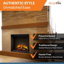 SimpliFire 36" Built-In Electric Fireplace (SF-BI36-EB)
