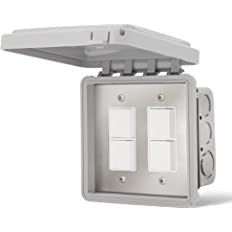 Infratech Dual Duplex Stack Switch, Surface Mount Control W/Weatherproof Cover, 14-4325