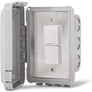 Infratech Single Duplex Stack Switch, Flush Mount Control W/Weatherproof Cover, 14-4310