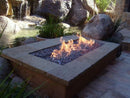 HPC 72" x 10" Rectangle Stainless Steel H-Burner Fire Pit Kit — Match Lit, 300,000 BTU, Propane