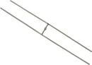 HPC 72" x 10" Rectangle Stainless Steel H-Burner Fire Pit Kit — Match Lit, 300,000 BTU, Propane