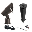 WAC Lighting LED 12V Medium Accent Light, Adjustable Beam, 2700K, Bronze on Solid Brass (5011-27BBR)