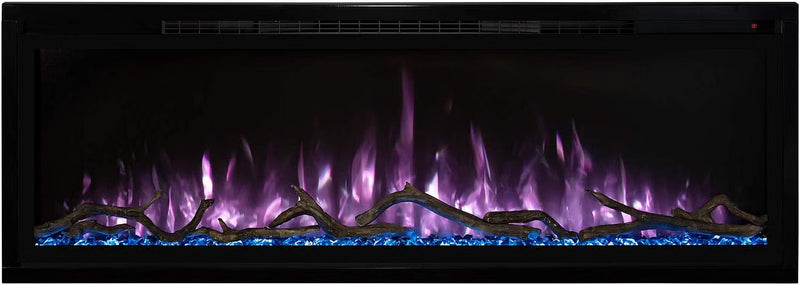 Modern Flame Spectrum Series Slimline Wall Mount/Built-In Electric Fireplace (SPS-50B), 50-Inch