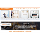 SimpliFire Allusion Platinum 72" Recessed Linear Electric Fireplace (SF-ALLP72-BK)