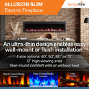 SimpliFire Allusion Slim 40" Recessed or Wall Mount Electric Fireplace (SF-ALLS40)