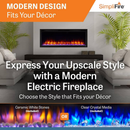 SimpliFire Allusion Platinum 50" Recessed Linear Electric Fireplace (SF-ALLP50-BK)