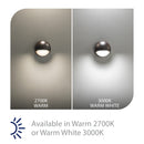 WAC Lighting LED 12V Round Deck and Patio Light, 3000K, White (3011-30WT)