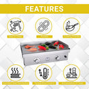 Le Griddle GFE75: 30" Stainless Steel Propane Griddle for Outdoor Grill Home Cooking & Camping