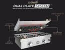 Le Griddle GFE75: 30" Stainless Steel Propane Griddle for Outdoor Grill Home Cooking & Camping