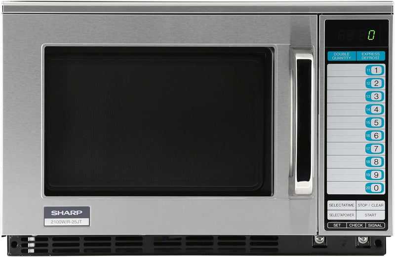 SHARP R-25JTF Microwave, Silver - High Quality Stainless Steel Interior, 0.70 cu. ft. Capacity