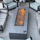 HPC Fire 36" x 18" Rectangle Stainless Steel Fire Pit Burner — 200,000 BTU, Natural Gas