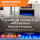 SimpliFire Allusion Platinum 60" Recessed Linear Electric Fireplace (SF-ALLP60-BK)