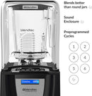 Blendtec Connoisseur 825 Black Food Blender with Sound Enclosure and 2 WildSide+ Jars, 42 Preprogrammed Cycles, 2750 mL Capacity - SKU C825C11Q-B1GB1D