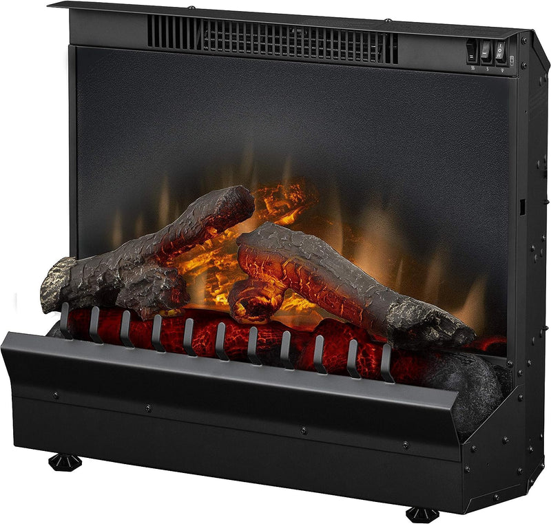 Dimplex DFI2310 Electric Fireplace Insert with Remote - 23" Log Set, 4695 BTU, 120V, 1375W, Black