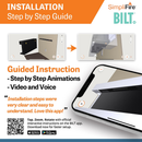 SimpliFire Format 36" Electric Wall Mount Fireplace with 50" Floating Mantel Kit - White (SF-FORMAT36 + SF-FM50-WH)