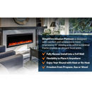SimpliFire Allusion Platinum 60" Recessed Linear Electric Fireplace (SF-ALLP60-BK)