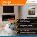 SimpliFire Allusion Slim 50" Recessed or Wall Mount Electric Fireplace (SF-ALLS50)