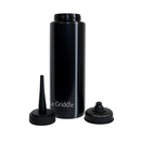 Le Griddle Black Squeeze Bottle 32oz - BPA-Free PE Plastic with 2 Spray Caps for Cooking Oils | LGBBT